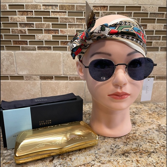 THE ROW - EYEVAN COLLABORATION FLYNN NAVY TITANIUM SUNGLASSES - Picture 2 of 16